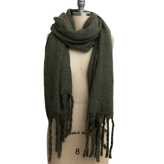 Ultra Soft Knit Scarf with Tassels