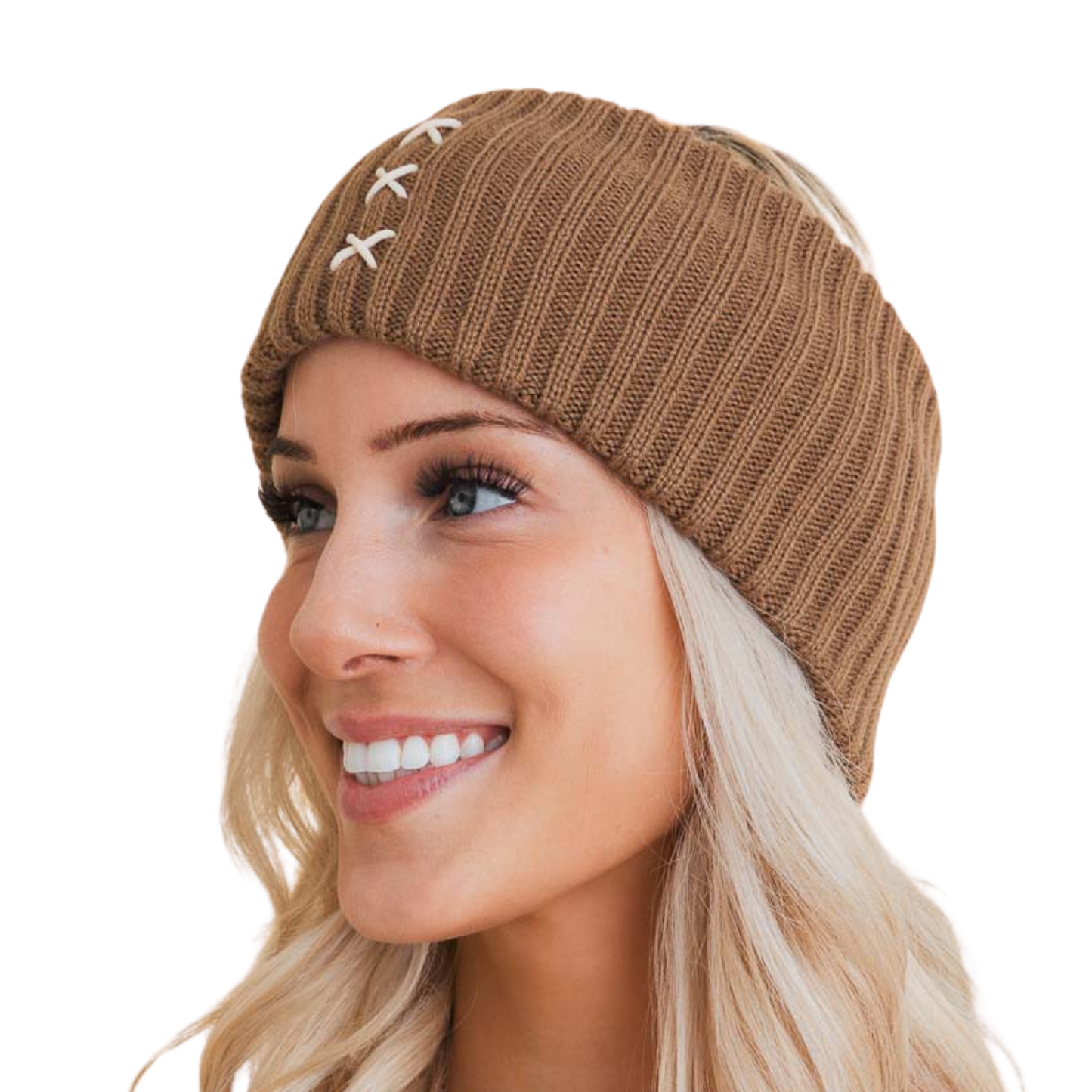 Ribbed Cross Stitch Headband Ear Warmer
