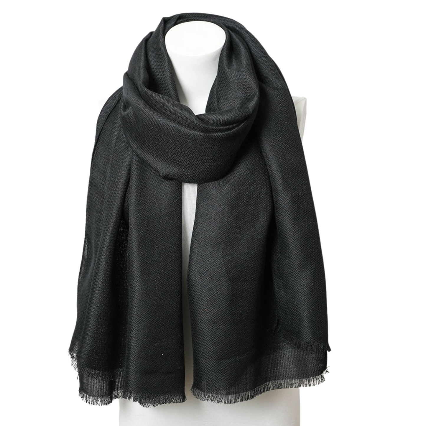 Soft Woven Frayed Edge Scarf/ Wrap