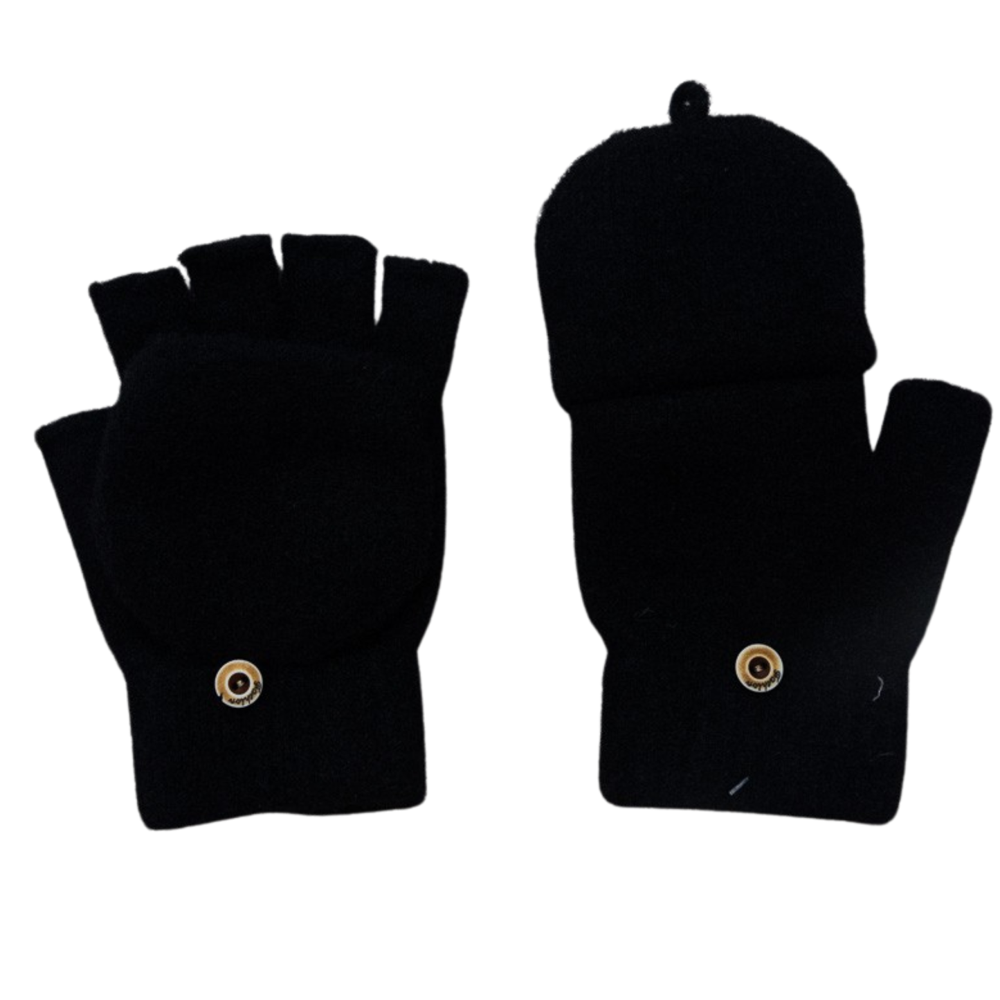 Cozy Knit Fingerless Gloves with Mitten Top