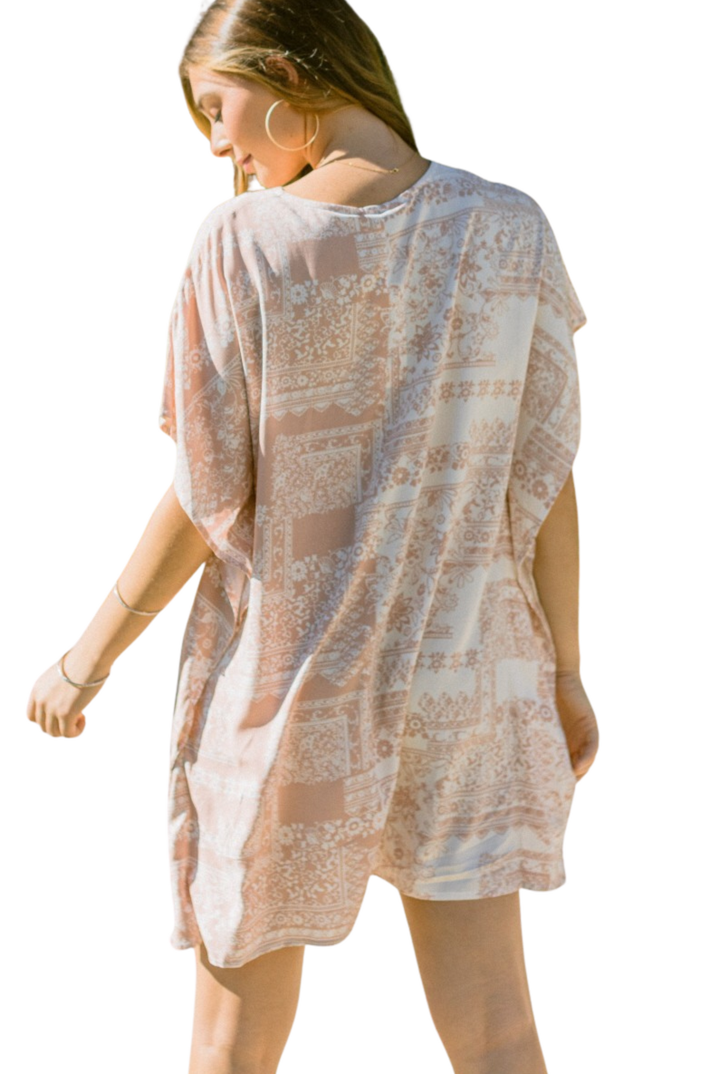 Color Block Printed Woven Shift Dress