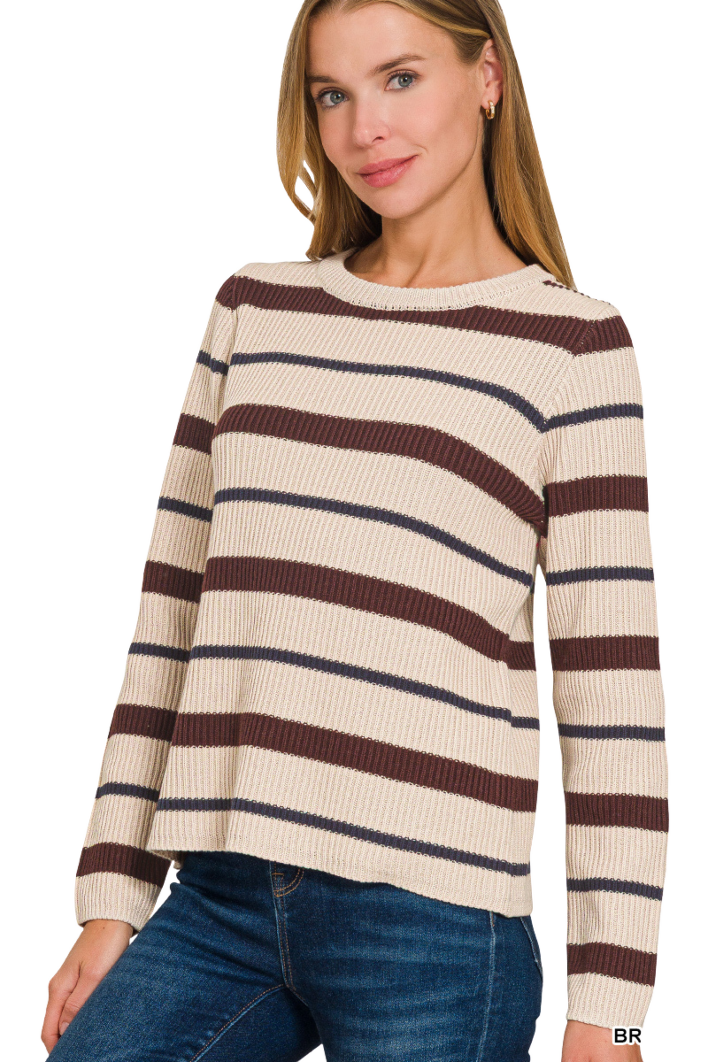 Striped Crew Neck Sweater
