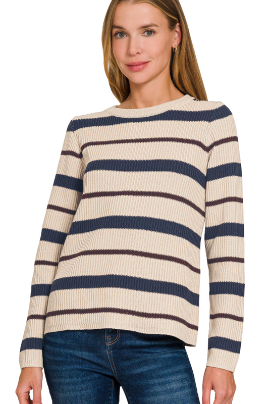 Striped Crew Neck Sweater
