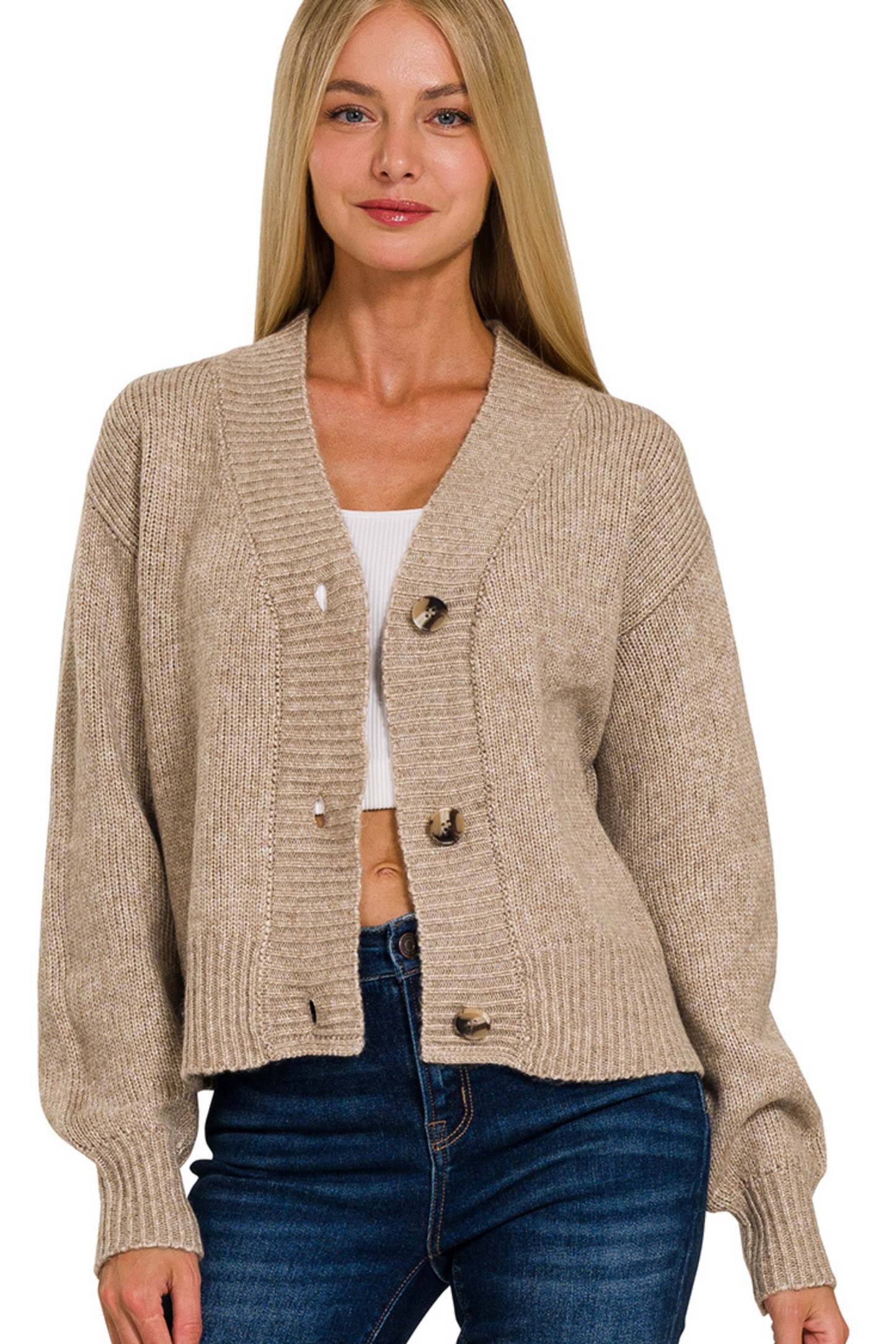 Knit Sweater Button Up Cardigan
