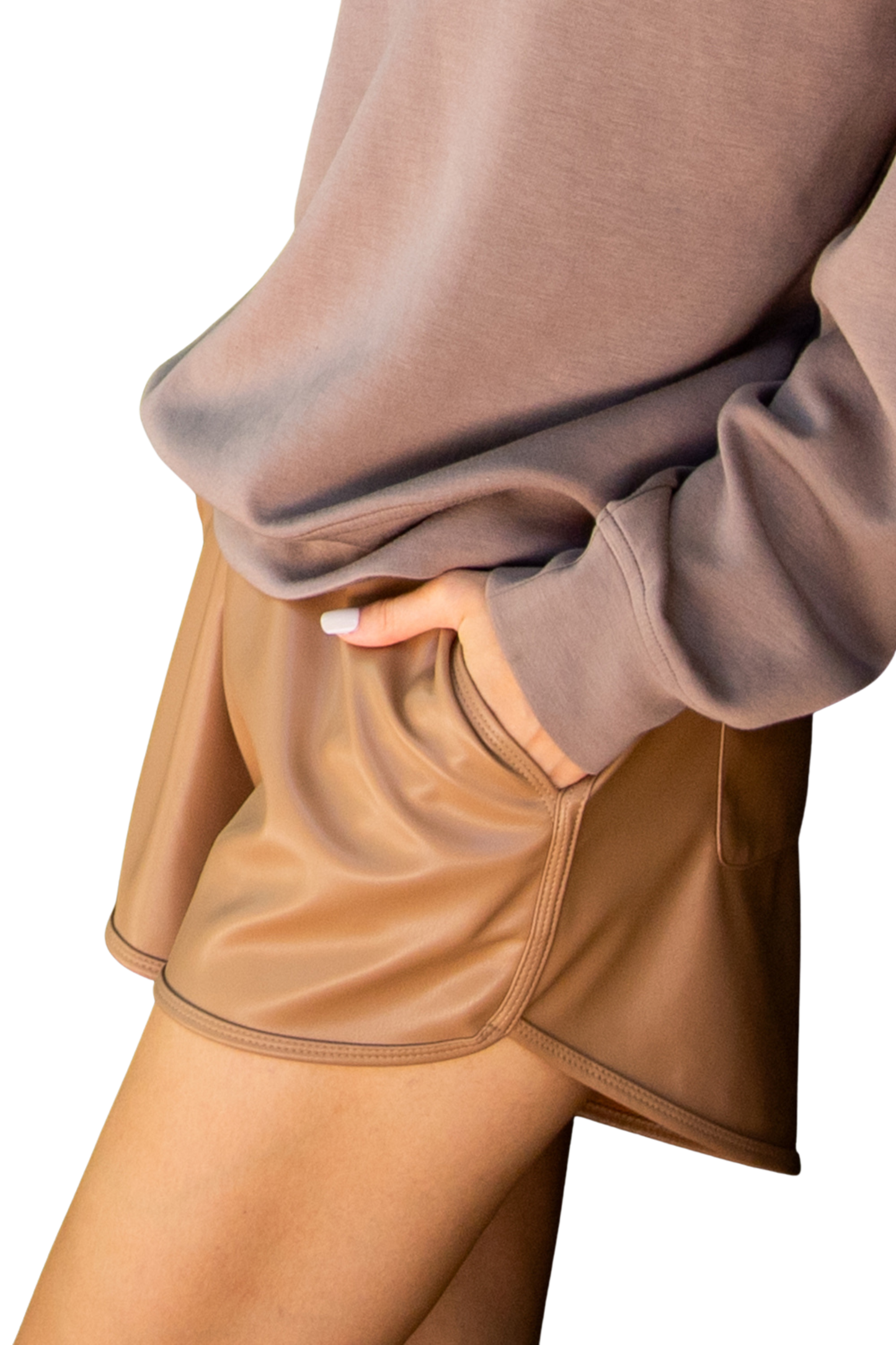 Vegan Leather Shorts