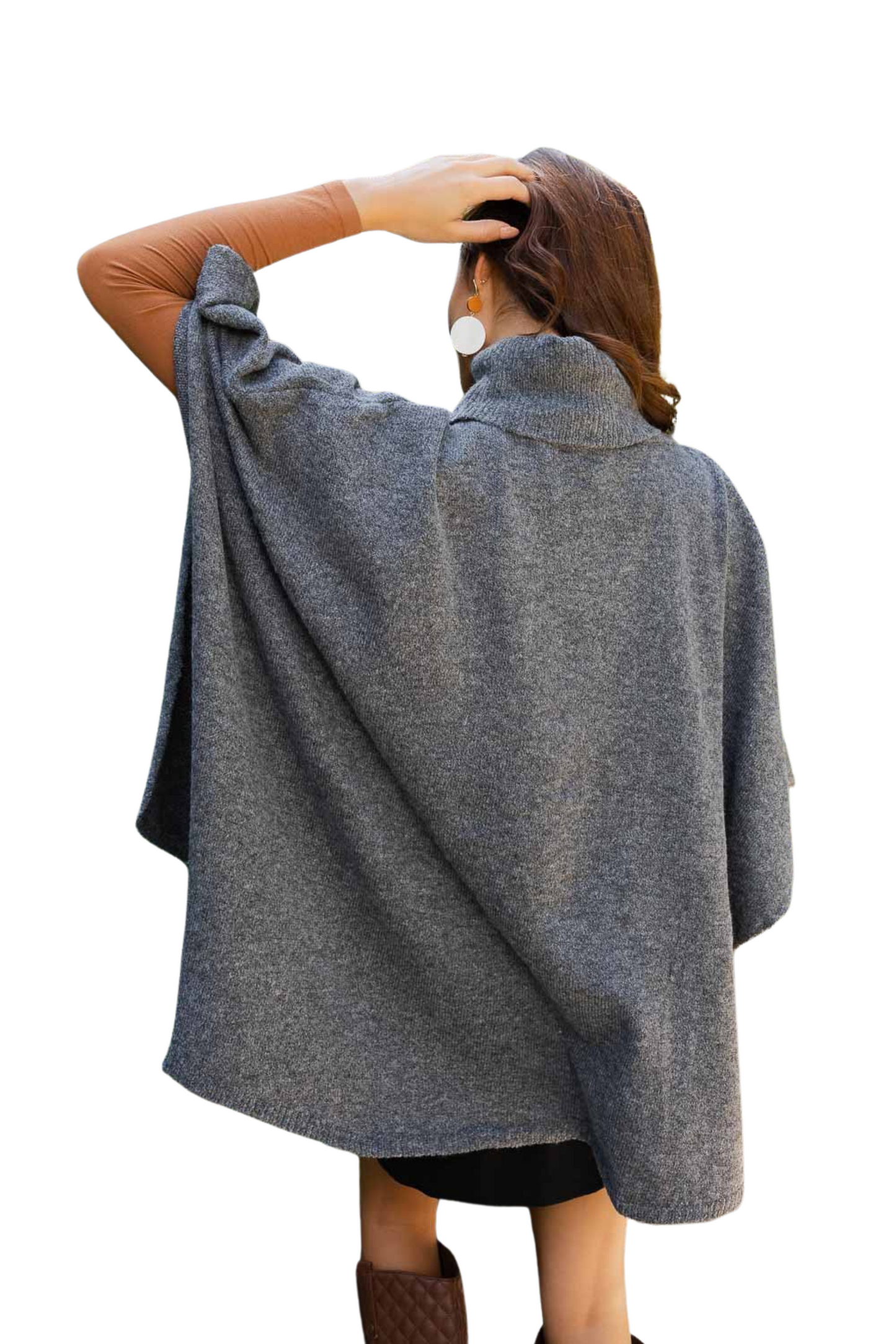 Eco Friendly Turtleneck Poncho