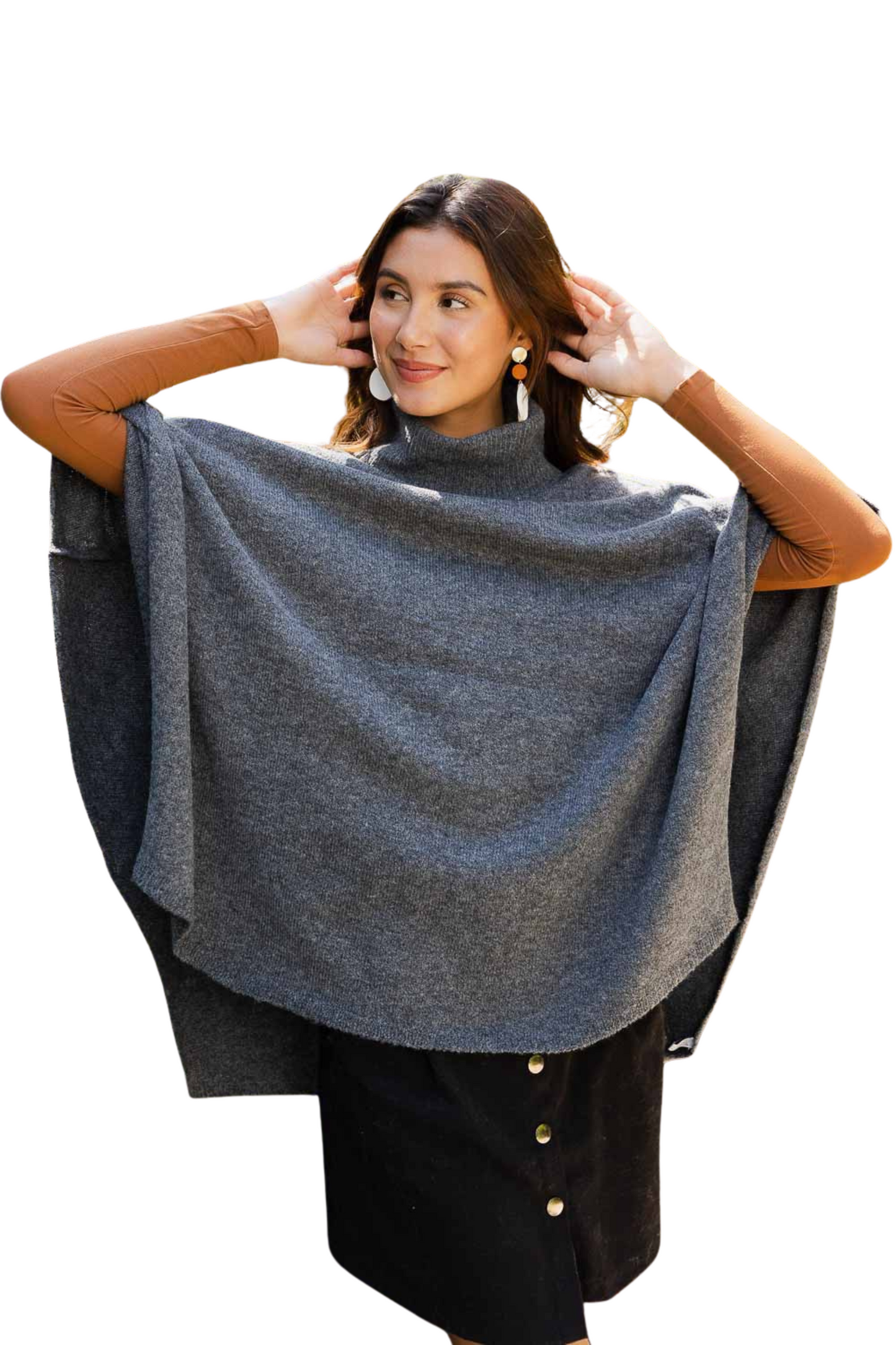 Eco Friendly Turtleneck Poncho