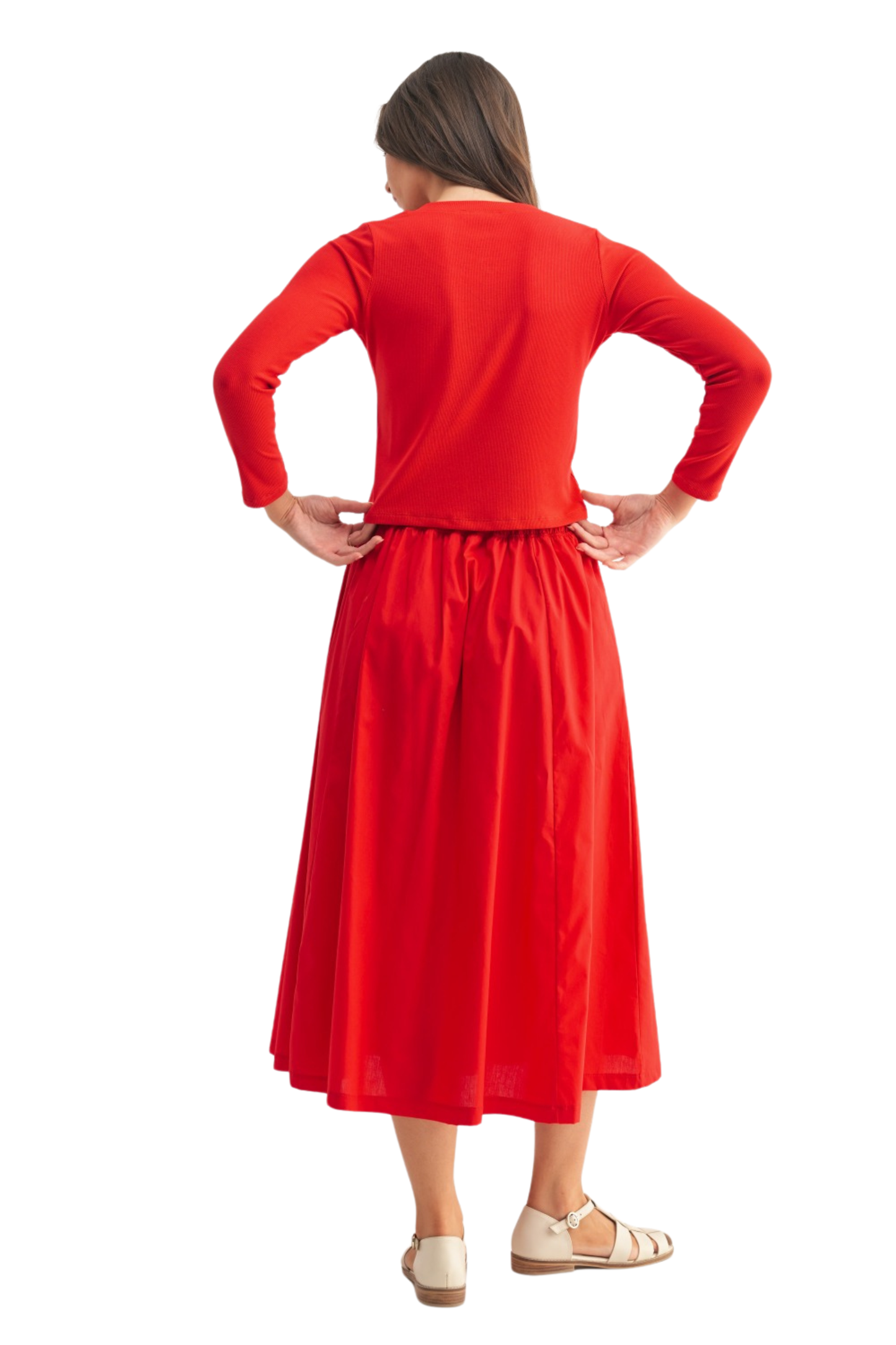 Cardigan and Midi Skirt Set