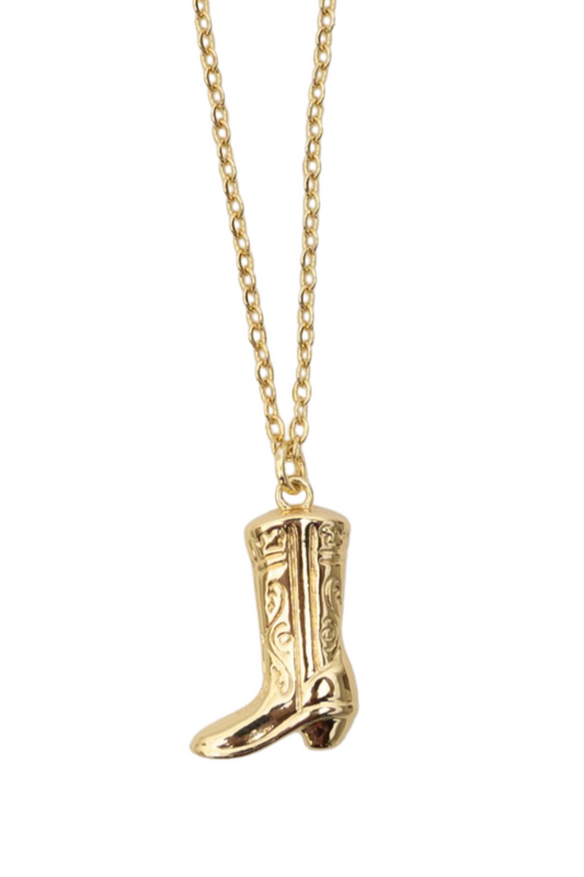 Cowboy Boot Pendant Necklace
