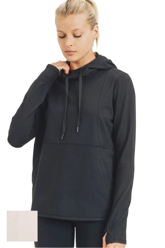 Active Pullover Hoodie with Thumb Holes