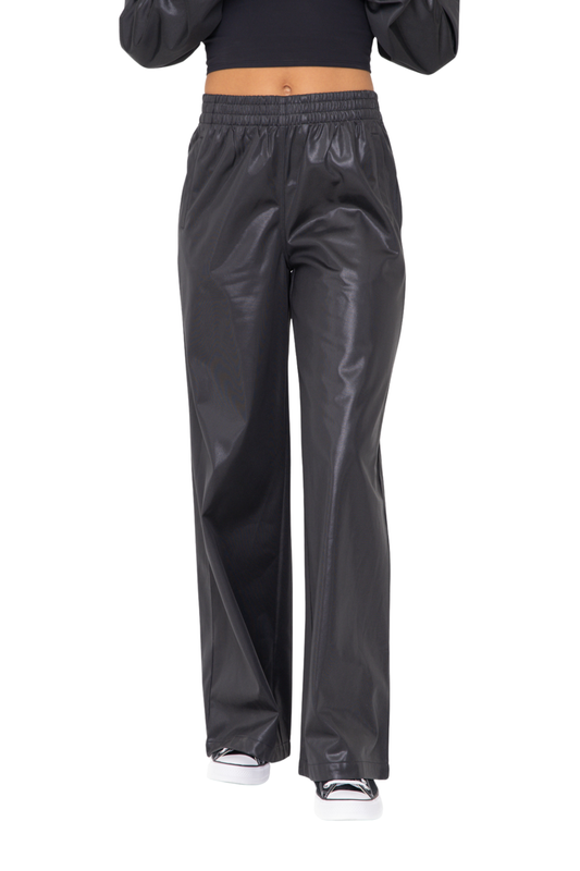 Glossy Wide Leg Flare Pants
