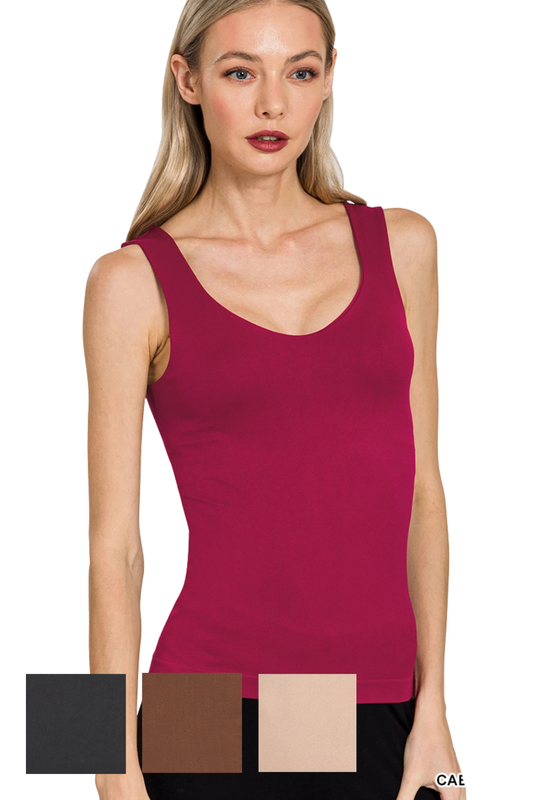 Seamless Tank Top with Built In Bra