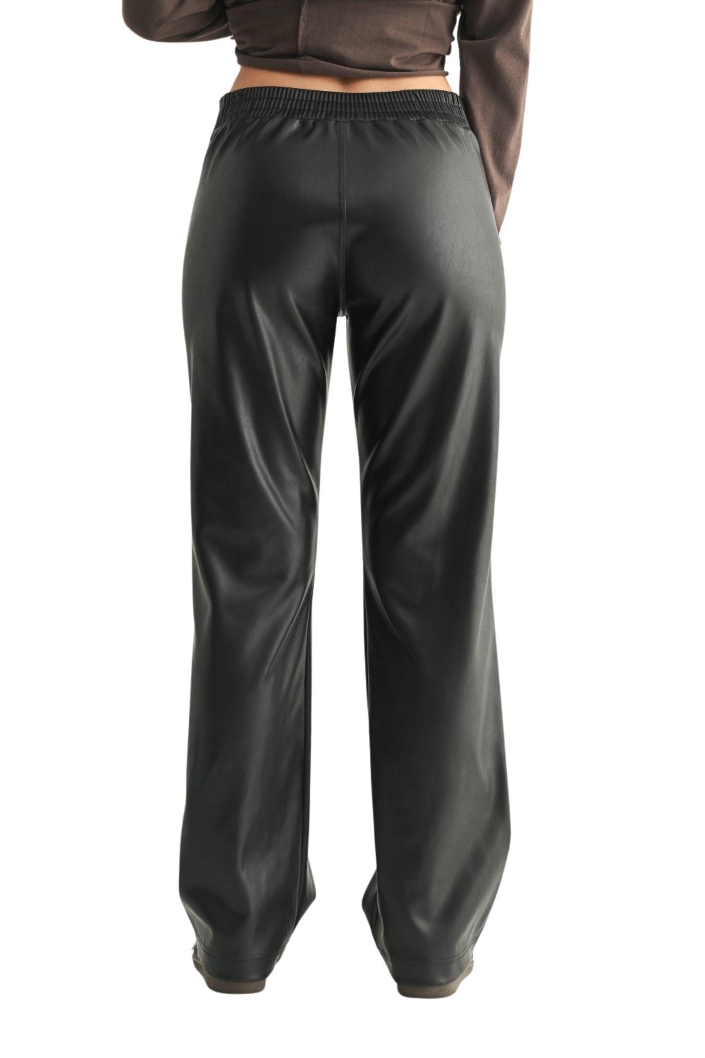 Vegan Leather Wide Leg Pants