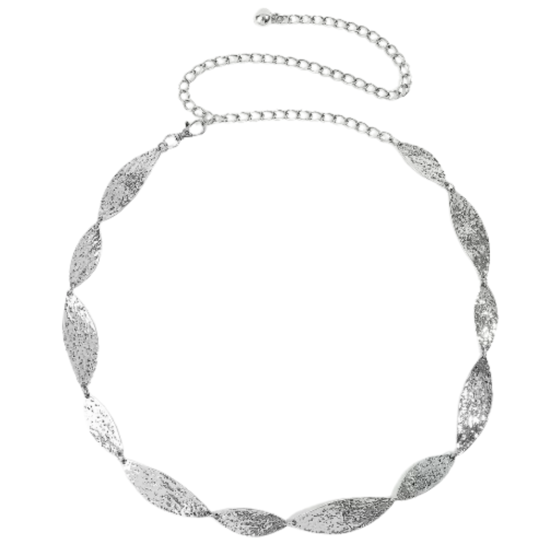 Hammered Metal Chain Belt