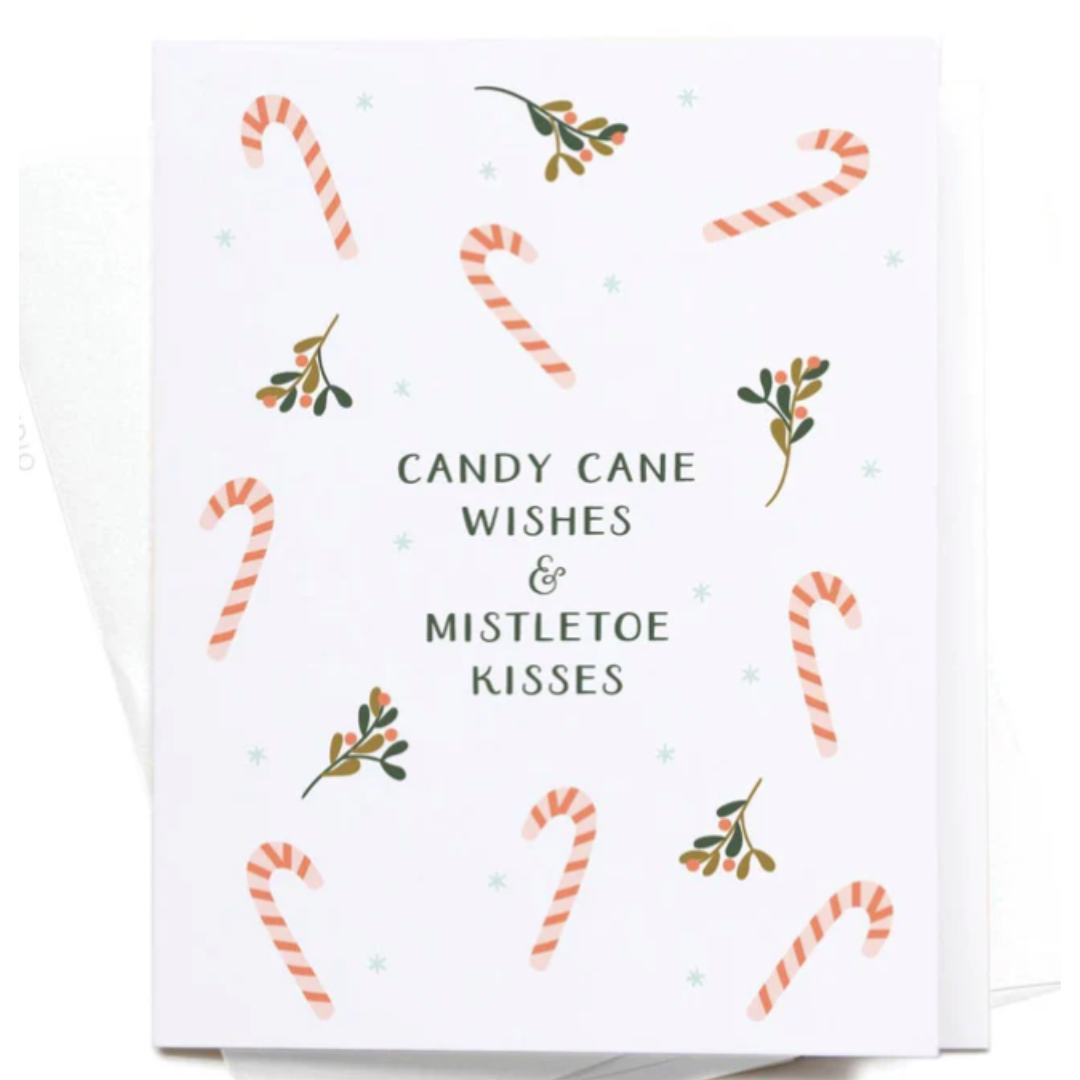 Candy Cane Wishes Greeting Card