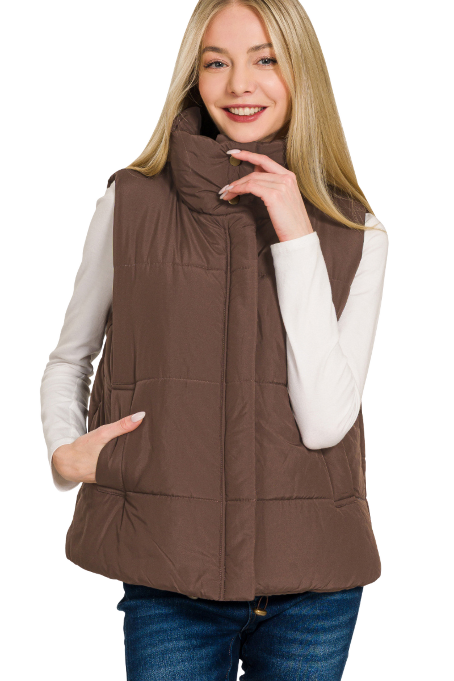 Zip Up Puffer Vest