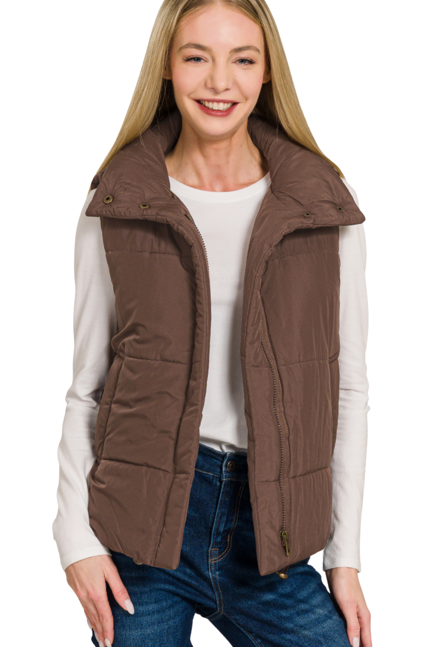 Zip Up Puffer Vest