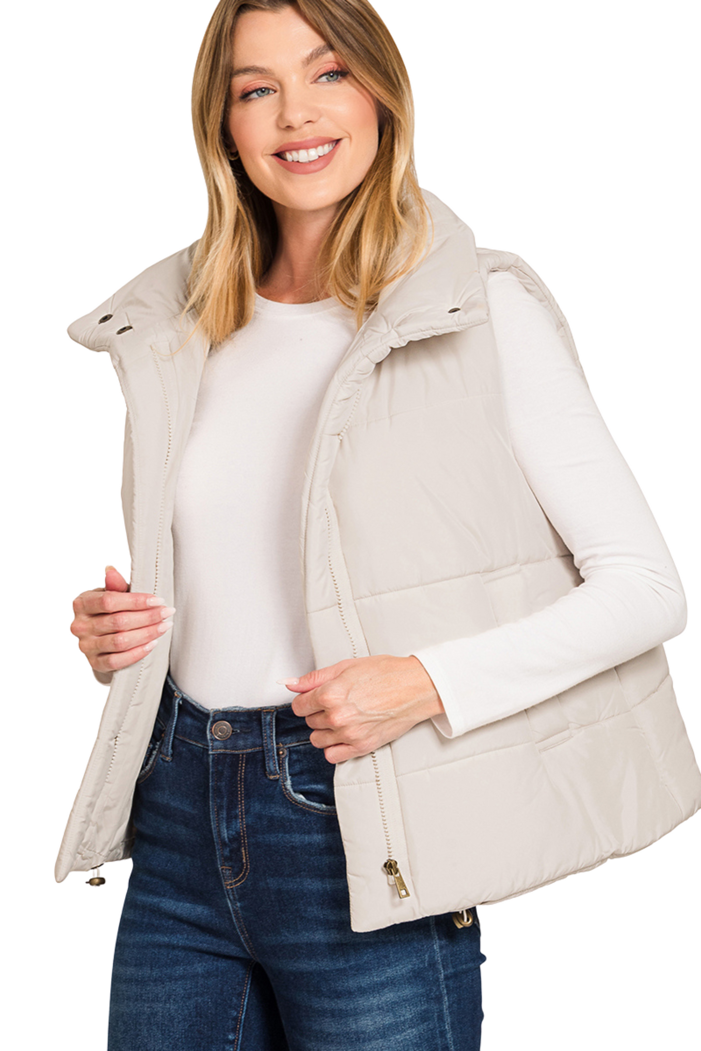 Zip Up Puffer Vest