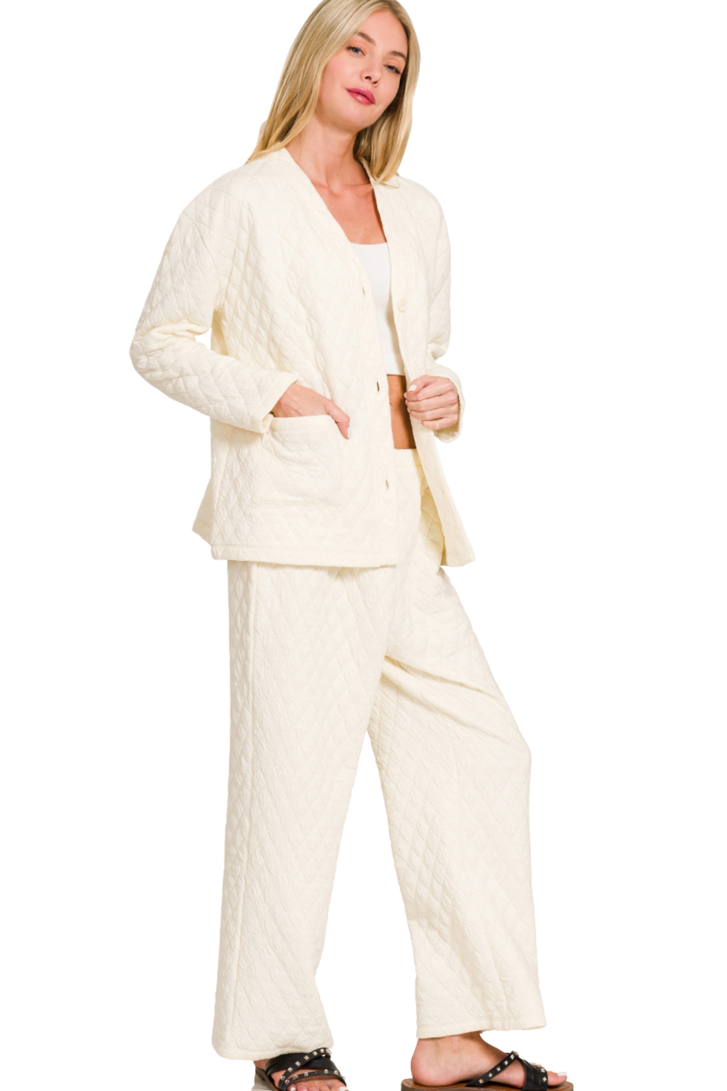 Quilted Jacket and Pants Set