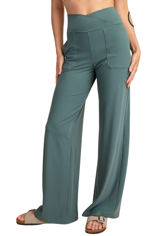 Butter V-Waist Wide Leg Pant
