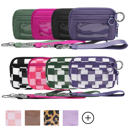 Weatherproof 3 Zip Wallet with Wristlet Strap