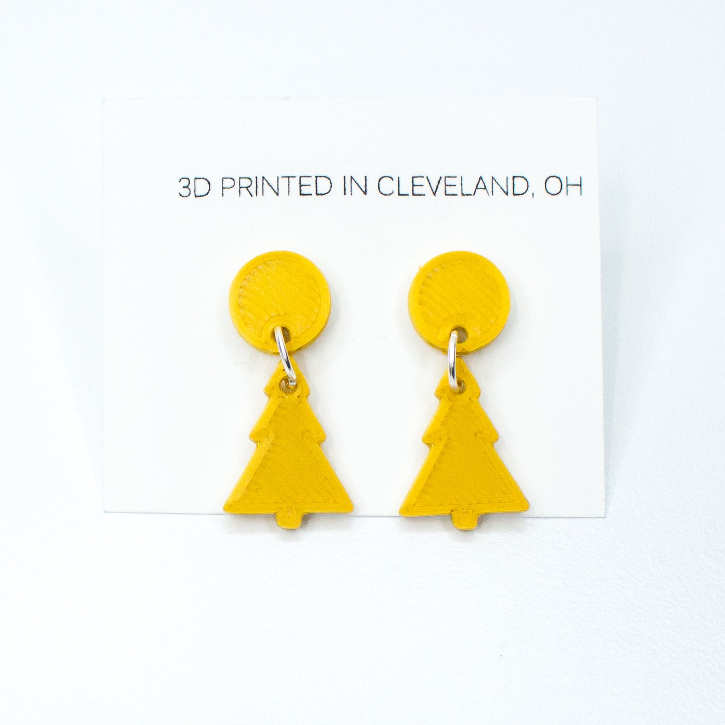 3D Printed Christmas Tree Earrings